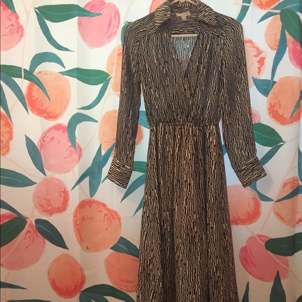 Floor length Boston Proper size0 black/white dress